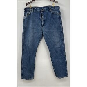 Wrangler Vintage Straight Leg Denim Jeans Men's 40x32‎ Blue Casual Western